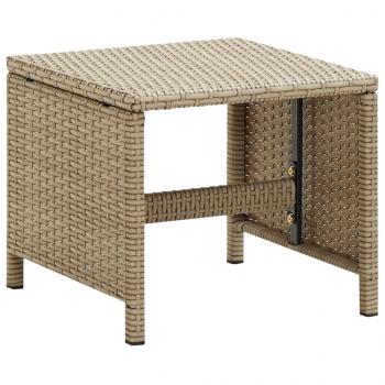 Gartenstühle mit Hocker 2 Stk. Poly Rattan Beige