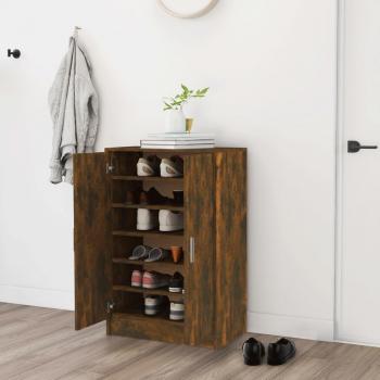 ARDEBO.de - Schuhschrank Räuchereiche 60x35x92 cm Holzwerkstoff