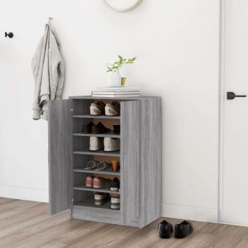 ARDEBO.de - Schuhschrank Grau Sonoma 60x35x92 cm Holzwerkstoff