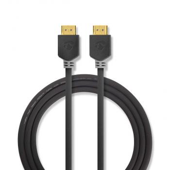 High Speed ??HDMI ? Kabel mit Ethernet | HDMI? Stecker | HDMI? Stecker | 4K@30Hz | ARC | 10.2 Gbps | 20.0 m | Rund | PVC | Anthrazit | Verpackung mit Sichtfenster