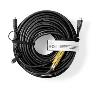 High Speed ??HDMI ? Kabel mit Ethernet | HDMI? Stecker | HDMI? Stecker | 4K@30Hz | 18 Gbps | 40.0 m | Rund | PVC | Schwarz | Aufhänger