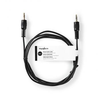 Stereo-Audiokabel | 3.5 mm Stecker | 3.5 mm Stecker | Vernickelt | 0.50 m | Rund | Schwarz | Aufhänger (Menge: 50 je Bestelleinheit)