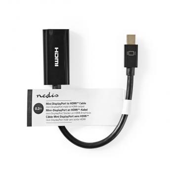 Mini Displayport-Kabel | DisplayPort 1.2 | Mini DisplayPort Stecker | HDMI? Ausgang | 21.6 Gbps | Vernickelt | 0.20 m | Rund | PVC | Schwarz | Aufhänger (Menge: 50 je Bestelleinheit)