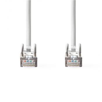 CAT6a-Netzwerkkabel | SF/UTP | RJ45 Stecker | RJ45 Stecker | 10.0 m | Rund | PVC | Weiss | Aufhänger (Menge: 20 je Bestelleinheit)