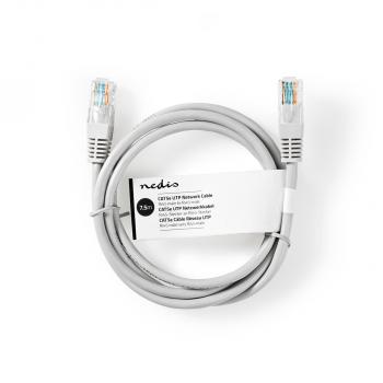 CAT5e-Netzwerkkabel | U/UTP | RJ45 Stecker | RJ45 Stecker | 7.50 m | Rund | PVC | Grau | Aufhänger (Menge: 30 je Bestelleinheit)