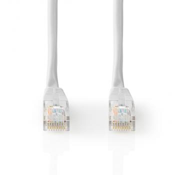 CAT5e-Netzwerkkabel | U/UTP | RJ45 Stecker | RJ45 Stecker | 10.0 m | Rund | PVC | Weiss | Aufhänger (Menge: 20 je Bestelleinheit)