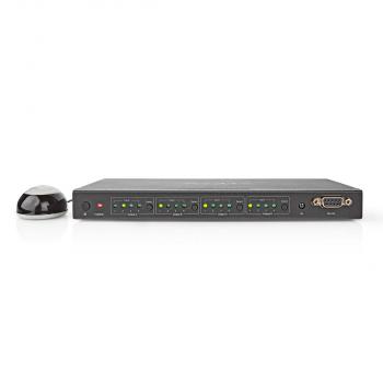 HDMI ? Matrix Switch | 4x 4-Port port(s) | DC Power / 1x RS232 / 4x HDMI? Eingang | 4x HDMI? Ausgang | 4K@60Hz | 18 Gbps | ferngesteuert | Metall | Schwarz