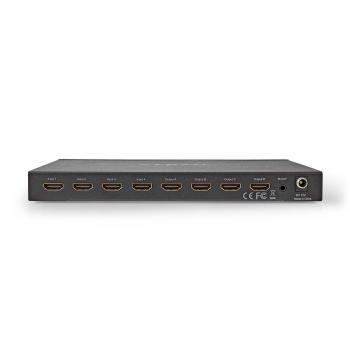 HDMI ? Matrix Switch | 4x 4-Port port(s) | DC Power / 1x RS232 / 4x HDMI? Eingang | 4x HDMI? Ausgang | 4K@60Hz | 18 Gbps | ferngesteuert | Metall | Schwarz