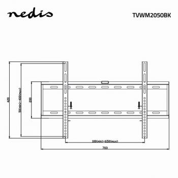 Feste TV-Wandhalterung | 42 - 70 " | maximal unterstützes Bildschirmgewicht: 60 kg | Minimaler Wandabstand: 29 mm | Stahl | Schwarz