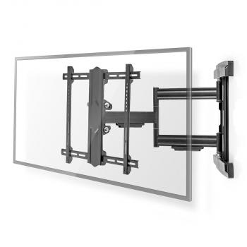 ARDEBO.de - Vollbewegliche-TV-Wandhalterung | 37 - 80 " | maximal unterstützes Bildschirmgewicht: 50 kg | kippbar | drehbar | Minimaler Wandabstand: 70 mm | Maximaler Wandabstand: 650 mm | 3 Drehpunkt(e) | Stahl | Schwarz