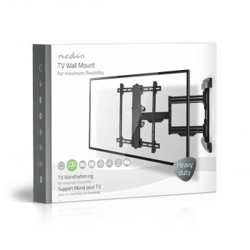 Vollbewegliche-TV-Wandhalterung | 37 - 80 " | maximal unterstützes Bildschirmgewicht: 50 kg | kippbar | drehbar | Minimaler Wandabstand: 70 mm | Maximaler Wandabstand: 650 mm | 3 Drehpunkt(e) | Stahl | Schwarz