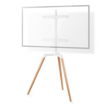 ARDEBO.de - TV Bodenständer | 50 - 65 " | maximal unterstützes Bildschirmgewicht: 35 kg | Scandinavian Design | drehbar | Anti-Kipp-Gurt | Schnappverschluss | Aluminium / Stahl | Weiss