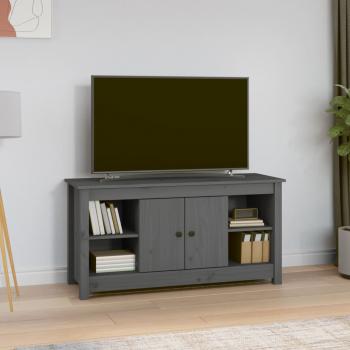 ARDEBO.de - TV-Schrank Grau 103x36,5x52 cm Massivholz Kiefer