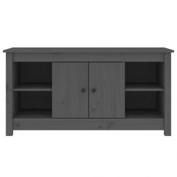 TV-Schrank Grau 103x36,5x52 cm Massivholz Kiefer