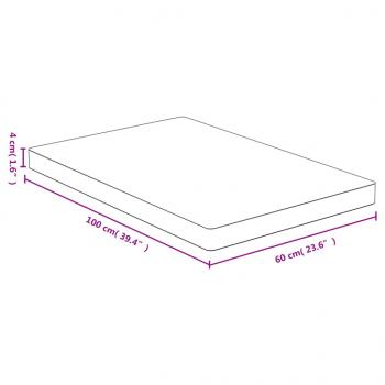 Tischplatte 60x100x4 cm Bambus