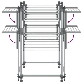 Wäschetrockner 107x107x120 cm Aluminium