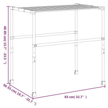 Wäschetrockner 83x(50-55)x(40-85) cm Aluminium