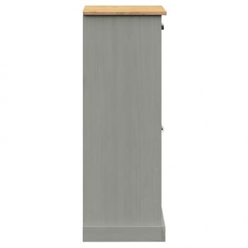 Schuhschrank VIGO Grau 60x35x96 cm Massivholz Kiefer