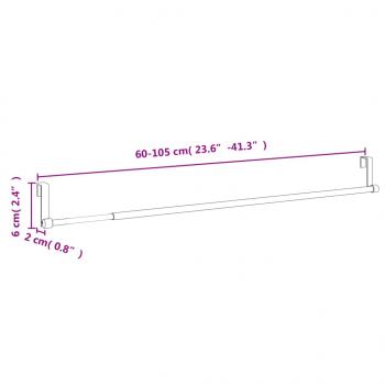 Gardinenstangen 2 Stk. Weiß und Silbern 60-105 cm Aluminium