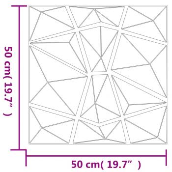 Wandpaneele 24 Stk. Betongrau 50x50 cm XPS 6 m² Diamant