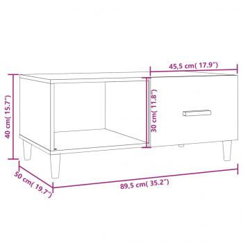 Couchtisch Grau Sonoma 89,5x50x40 cm Holzwerkstoff