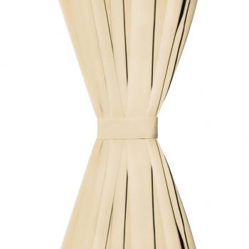 Vorhänge aus Mikro-Satin 2 Stk. mit Schlaufen 140×175 cm Beige