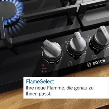 Bosch PRS9A6B70D Serie 8 Autarkes Gaskochfeld, 90 cm, Glaskeramik, FlameSelect, schwarz