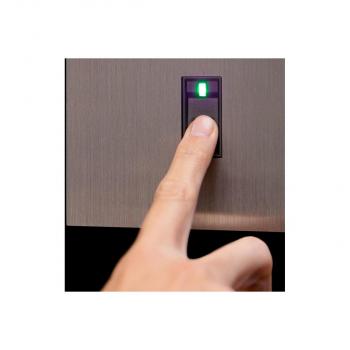 DoorBird D2101FV IP Video-Türstation, Fingerprint, LAN, Bewegungssensor, Edelstahl, pulverbeschichtet, seidenmatt