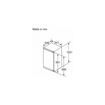 Bosch KIL32VFE0 Einbau Kühlschrank, Nischenhöhe 102,5 cm, 147L, Festtürtechnik, Multi Box XXL, Eco Airflow, Winterschaltung, LED Beleuchtung