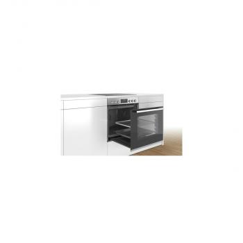 Bosch HND617LS66 EEK: A Einbauherd-Set mit Induktionskochfeld (HEB517BS1+NVQ645CB6E), 60cm breit, Flex Induction, Backwagen, Kindersicherung, 71L, edelstahl