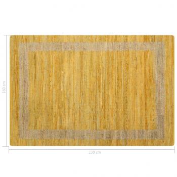 Teppich Handgefertigt Jute Gelb 160x230 cm