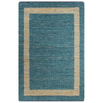 ARDEBO.de - Teppich Handgefertigt Jute Blau 120x180 cm