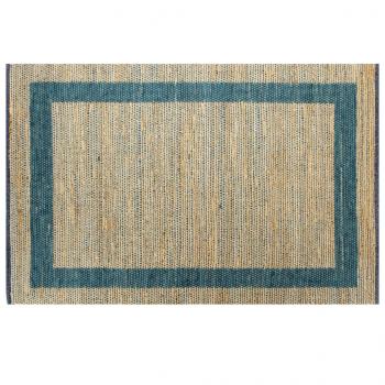 Teppich Handgefertigt Jute Blau 120x180 cm