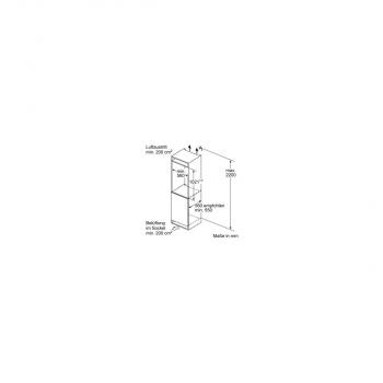 Bosch KIR31VFE0 Einbau Vollraumkühlschrank, Nischenhöhe 102,5 cm, 165L, Festtürtechnik, LED Beleuchtung, Multi Box XXL, Schnellkühlfunktion, Eco Airflow