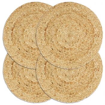 ARDEBO.de - Tischsets 4 Stk. Natur 38 cm Rund Jute