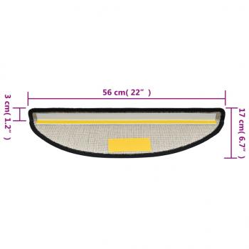 15 Stk. Treppenmatten Anthrazit 56 x 17 x 3 cm