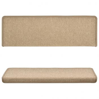 Teppich-Treppenstufen 15 Stk. 65x21x4 cm Taupe