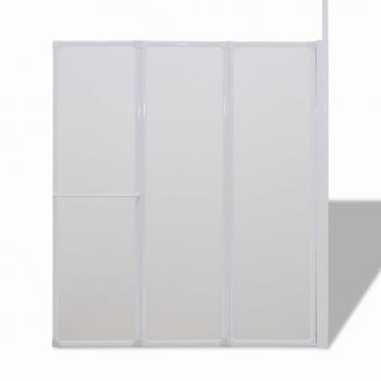 Duschwand L-Form 70x120x137 cm 4-teilig Faltbar 