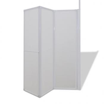 Duschwand L-Form 70x120x137 cm 4-teilig Faltbar 