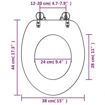 Toilettensitz MDF Deckel Steine