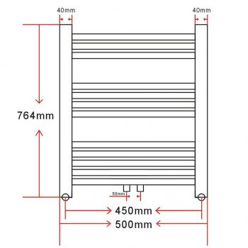 Handtuchheizkörper Warmwasser Gerade 500x764 mm