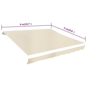 Markisenbespannung Canvas Creme 6x3 m (ohne Rahmen)