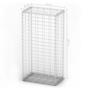 Steinkorb Gabione mit Deckeln Verzinkter Draht 100×50×30 cm 