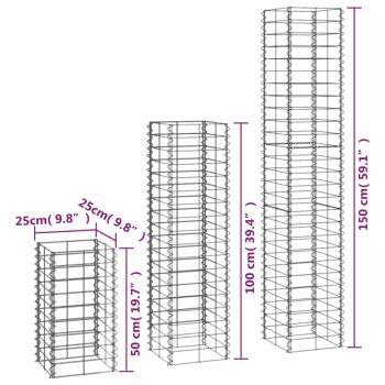 Gabionen-Set 6-tlg. Verzinkter Draht 