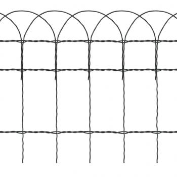 Beetzaun Pulverbeschichtetes Eisen 10x0,4 m