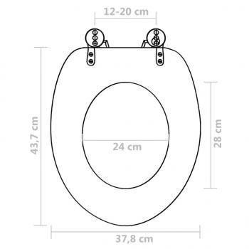 Toilettensitz WC-Sitz MDF Holz Design