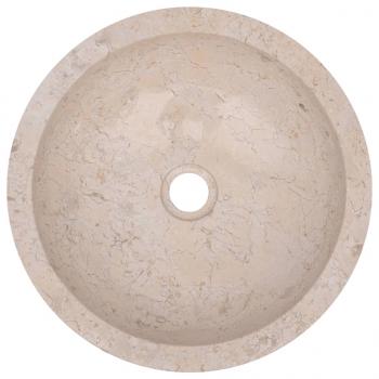 Waschbecken 40x12 cm Marmor Creme