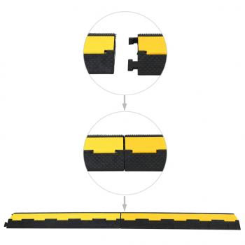 Kabelbrücken 4 Stk. 2 Kanäle Gummi 101,5 cm   