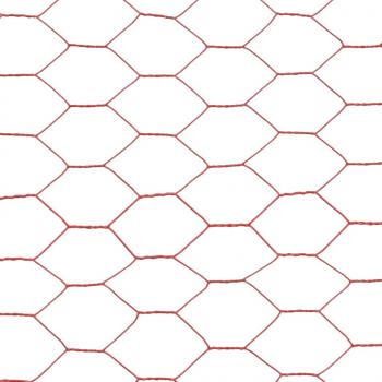 Drahtzaun Stahl mit PVC-Beschichtung 25x0,5 m Rot