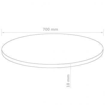 Tischplatte Rund MDF 700x18 mm